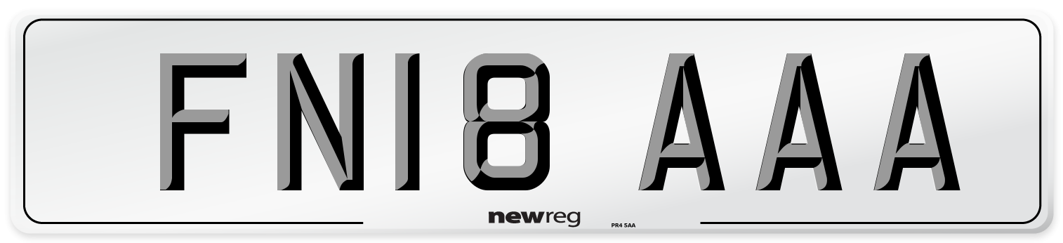 FN18 AAA Number Plate from New Reg